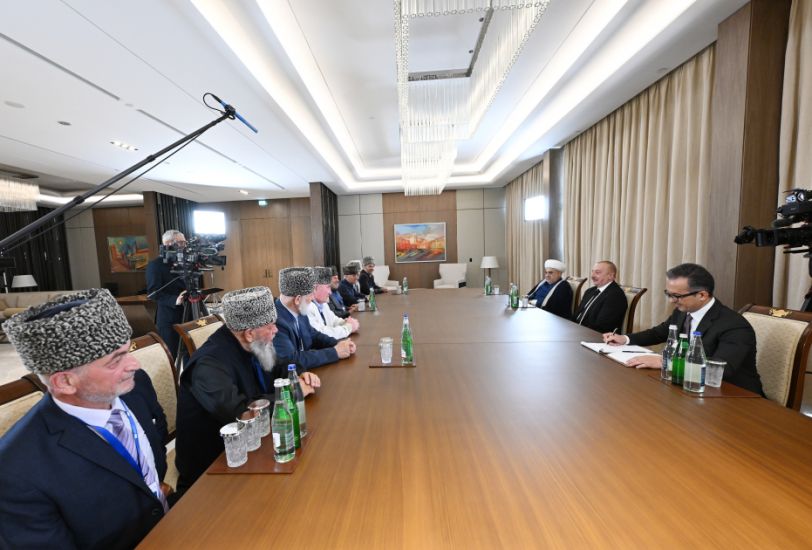 Prezident İlham Əliyev Rusiyanın Şimali Qafqaz regionunun müftilərindən ibarət nümayəndə heyətini qəbul etdi -   YENİLƏNDİ