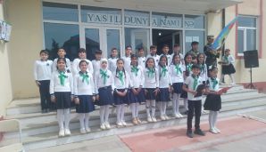 Cəlilabadda şagird və müəllimlər tullantılardan əl işləri hazırladılar -     FOTOLAR — foto 11