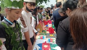 Cəlilabadda şagird və müəllimlər tullantılardan əl işləri hazırladılar -     FOTOLAR — foto 5