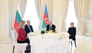 Bolqarıstan prezidenti və birinci xanımın şərəfinə rəsmi nahar verilib — foto 1