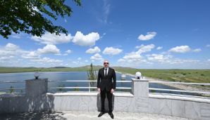 Prezident İlham Əliyev Füzuli rayonunda Köndələnçay su anbarları kompleksinin təmir-bərpadan sonra açılışında iştirak etdi -  VİDEO - FOTO - YENİLƏNDİ — foto 5