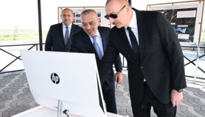 Prezident İlham Əliyev Füzuli rayonunda Köndələnçay su anbarları kompleksinin təmir-bərpadan sonra açılışında iştirak etdi -  VİDEO - FOTO - YENİLƏNDİ — foto 3