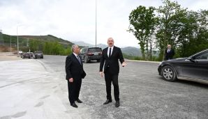 İlham Əliyev Əhmədbəyli-Füzuli-Şuşa avtomobil yolunda görülən işlərlə tanış olub, birinci tunelin açılışında iştirak etdi -    VİDEO - FOTOLAR - YENİLƏNDİ — foto 10
