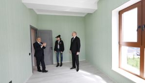Şuşada birinci yaşayış kompleksinin açılışı və şəhərə köçmüş ilk sakinlərlə görüş -     VİDEO - FOTO - YENİLƏNDİ - 2 — foto 4