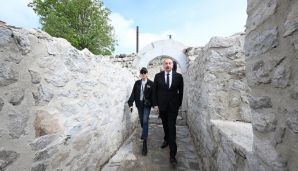 Şuşada Aşağı Gövhər Ağa məscidində aparılan bərpa işləri ilə tanışlıq -   FOTO - YENİLƏNDİ — foto 1
