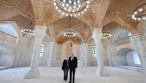 Şuşada Aşağı Gövhər Ağa məscidində aparılan bərpa işləri ilə tanışlıq -   FOTO - YENİLƏNDİ — foto 4
