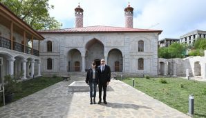 Şuşada Aşağı Gövhər Ağa məscidində aparılan bərpa işləri ilə tanışlıq -   FOTO - YENİLƏNDİ — foto 5