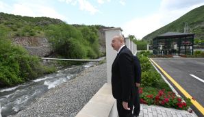 Prezident İlham Əliyev Laçında kiçik su elektrik stansiyalarının açılışlarında iştirak edib -   FOTOLAR — foto 5