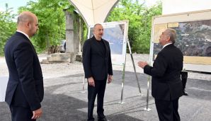 Zəngilan şəhərinin daxili yol-kommunikasiya şəbəkəsinin təməli qoyulub -     FOTO - YENİLƏNDİ — foto 2