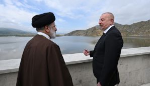 Azərbaycan ilə İranın dövlət sərhədində Prezident İlham Əliyevin və Prezident Seyid İbrahim Rəisinin görüşü olub -   YENİLƏNDİ - 3 - FOTO — foto 6