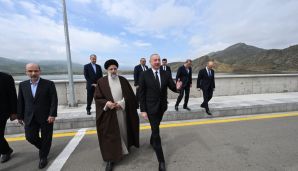 Azərbaycan ilə İranın dövlət sərhədində Prezident İlham Əliyevin və Prezident Seyid İbrahim Rəisinin görüşü olub -   YENİLƏNDİ - 3 - FOTO — foto 10