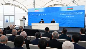 Azərbaycan və İran prezidentlərinin iştirakı ilə “Xudafərin” hidroqovşağının istismara verilməsi və “Qız Qalası” hidroqovşağının açılış mərasimi keçirilib -   FOTO - YENİLƏNDİ — foto 2