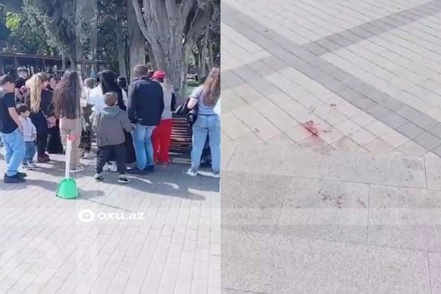 Bulvarda skuterdən yıxılan qız başından ağır xəsarət aldı