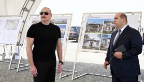Prezident İlham Əliyev Ağdam rayonunun Tağıbəyli kəndinin təməlini qoydu -   FOTO - YENİLƏNDİ — foto 2
