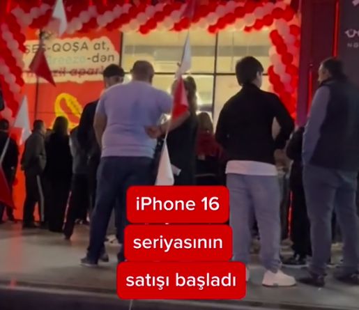 Bakıda "iPhone 16"ya görə növbəyə durdular -   Gecə mağazaya axışdılar - FOTOLAR