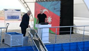 Prezident İlham Əliyev Cəbrayıl şəhərində alkoqolsuz içki məhsulları istehsalı kompleksinin təməlini qoyub -     FOTO - YENİLƏNDİ — foto 3