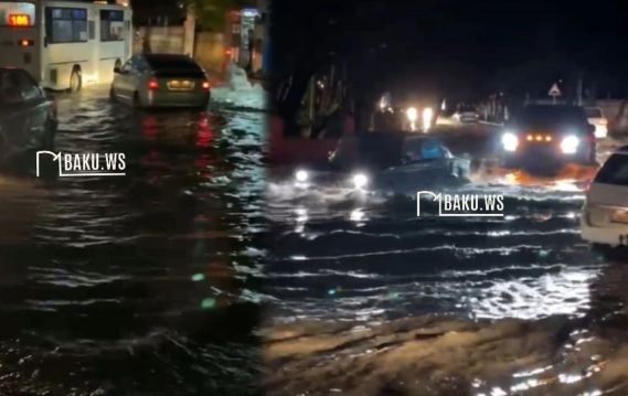 Yağışdan sonra Bakı gecələri -       VİDEO