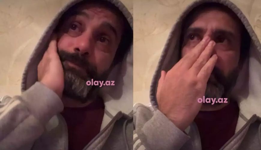 Ölüm xəbəri yayılan Ruslan canlı yayım açıb, ağladı -     VİDEO