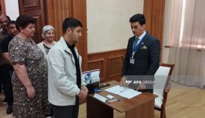 Xankəndi seçki dairəsinin məntəqələrində səsvermə başlayıb -       FOTO — foto 2