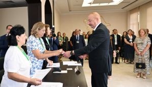 Prezident İlham Əliyev, birinci xanım Mehriban Əliyeva və qızları Leyla Əliyeva səs verib -       YENİLƏNDİ — foto 4