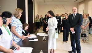Prezident İlham Əliyev, birinci xanım Mehriban Əliyeva və qızları Leyla Əliyeva səs verib -       YENİLƏNDİ — foto 9