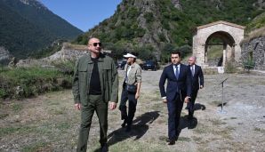 Prezident İlham Əliyev və birinci xanım Mehriban Əliyeva Kəlbəcərdəki Xudavəng monastır kompleksində olublar -       FOTO - YENİLƏNDİ — foto 2