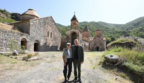 Prezident İlham Əliyev və birinci xanım Mehriban Əliyeva Kəlbəcərdəki Xudavəng monastır kompleksində olublar -       FOTO - YENİLƏNDİ — foto 5
