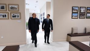 Prezident İlham Əliyev Ağdam şəhərində İmarət Kompleksinin bərpadan sonra açılışında iştirak etdi -   FOTO - YENİLƏNDİ — foto 15