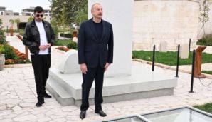 Prezident İlham Əliyev Ağdam şəhərində İmarət Kompleksinin bərpadan sonra açılışında iştirak etdi -   FOTO - YENİLƏNDİ — foto 2
