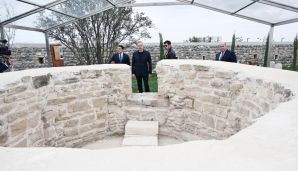 Prezident İlham Əliyev Ağdam şəhərində İmarət Kompleksinin bərpadan sonra açılışında iştirak etdi -   FOTO - YENİLƏNDİ — foto 3