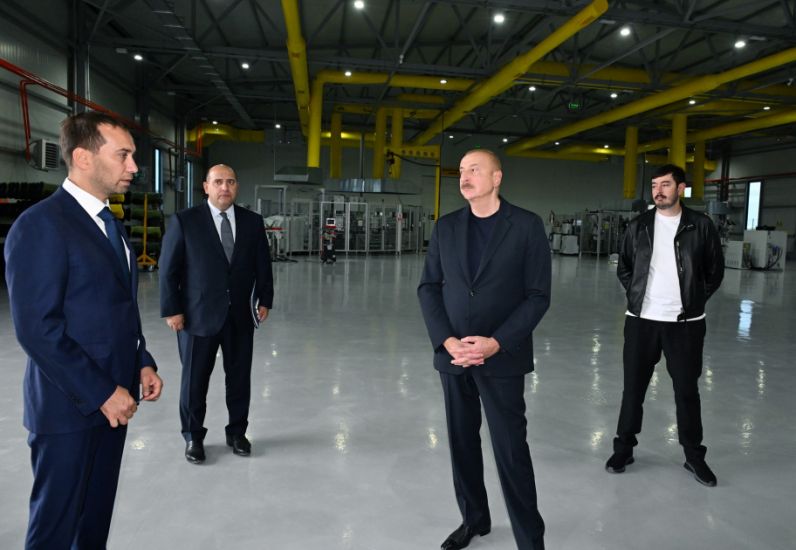 Ağdam Sənaye Parkında müxtəlif təyinatlı ayaqqabıların istehsalı zavodunun açılışı olub -     FOTO
