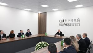 Prezident Qarabağ Universitetinin açılışında iştirak etdi  -   YENİLƏNDİ- FOTOLAR — foto 12