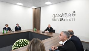 Prezident Qarabağ Universitetinin açılışında iştirak etdi  -   YENİLƏNDİ- FOTOLAR — foto 16