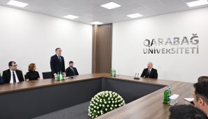 Prezident Qarabağ Universitetinin açılışında iştirak etdi  -   YENİLƏNDİ- FOTOLAR — foto 23