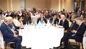 Bakıda "İqlim dəyişmələri və ədalətli keçid: həmkarlar ittifaqlarının rolu və fəaliyyətləri" mövzusunda beynəlxalq konfrans keçirilir -   FOTOLAR — foto 21