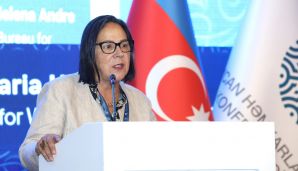 Bakıda "İqlim dəyişmələri və ədalətli keçid: həmkarlar ittifaqlarının rolu və fəaliyyətləri" mövzusunda beynəlxalq konfrans keçirilir -   FOTOLAR — foto 23
