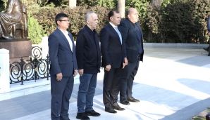 Bakıda "İqlim dəyişmələri və ədalətli keçid: həmkarlar ittifaqlarının rolu və fəaliyyətləri" mövzusunda beynəlxalq konfrans keçirilir -   FOTOLAR — foto 3