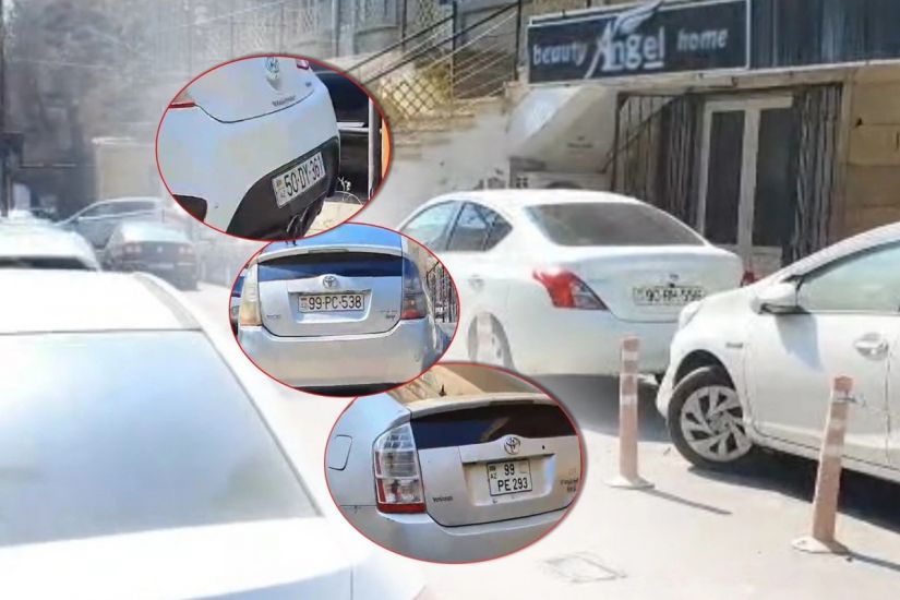 Bakıda yaşayış binasının həyəti avtomobil dayanacağına çevrilib -     VİDEO