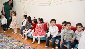 Mehriban Əliyeva və Leyla Əliyeva Bakıdakı 1 saylı körpələr evində və 1 saylı uşaq evi sosial xidmət müəssisəsində olublar — foto 10