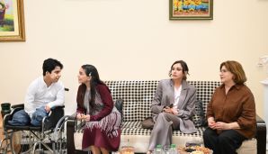 Mehriban Əliyeva və Leyla Əliyeva Bakıdakı 1 saylı körpələr evində və 1 saylı uşaq evi sosial xidmət müəssisəsində olublar — foto 20
