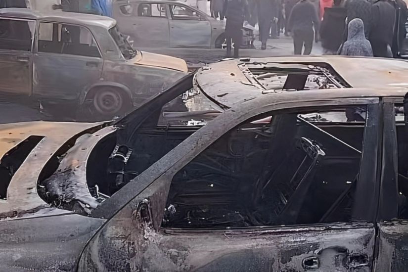 Bakıdakı yanğın zamanı beş avtomobil külə döndü