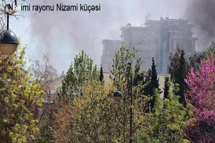 Bakının mərkəzində anbarda yanğın söndürüldü -   YENİLƏNDİ - 3