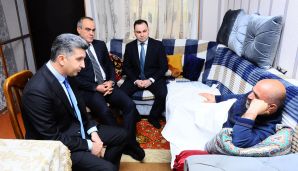 Naftalanda Şəhid atası ziyarət edildi -   FOTO — foto 1
