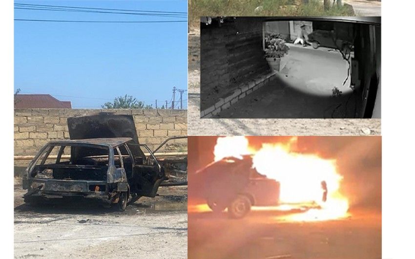 Bakıda nəqliyyat vasitəsini qəsdən yandıran şəxslər saxlanıldı