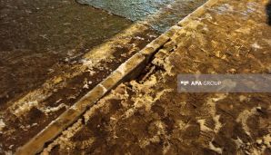 Heydər Əliyev prospektində beton arakəsmə çökdü -     FOTO - YENİLƏNDİ — foto 3
