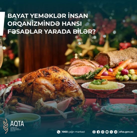 Hətta köhnə çayın da zərəri var:     Bayram süfrəsinin ən tez xarab olan və zəhərləyən qidaları
