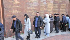 Abşeron rayonunda 20 Yanvar şəhidlərinin xatirəsi anılıb -   FOTOLAR — foto 13
