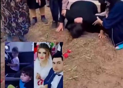 Yanaraq ölən ailənin dəfnindən     VİDEO