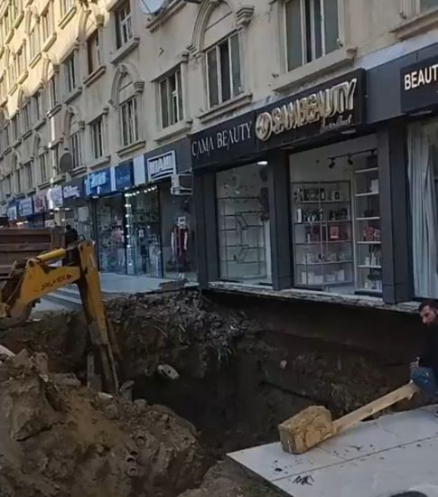 Xırdalanda qəzalı binanın zirzəmisi satıldı - Ağacın kəsilməsinə görə tədbir görüldü -   VİDEO - YENİLƏNDİ