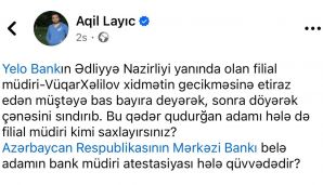 “Yelo Bank”ın filial müdiri müştərinin çənəsini sındırıb? — foto 1